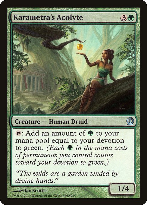 Karametra's Acolyte (160) (Foil) - Theros Promos - Game On