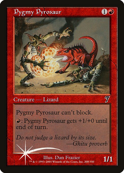 Pygmy Pyrosaur (208★) (Foil) - Seventh Edition - Game On