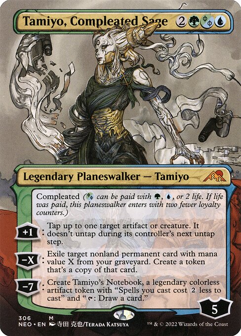 Tamiyo, Compleated Sage (306) - BORDERLESS - FULL ART - Kamigawa: Neon Dynasty - Game On