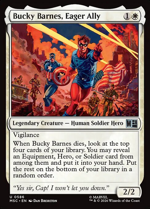 Bucky Barnes, Eager Ally (586) - Marvel Super Heroes Commander - Game On