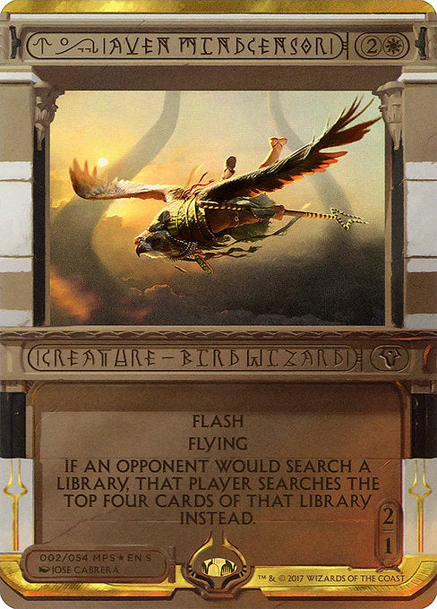 Aven Mindcensor (2) - BORDERLESS (Foil) - Amonkhet Invocations - Game On