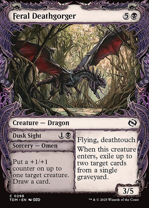 Feral Deathgorger // Dusk Sight (298) - SHOWCASE - Tarkir: Dragonstorm - Game On