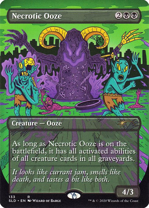 Necrotic Ooze (133) - BORDERLESS - FULL ART - Secret Lair Drop - Game On