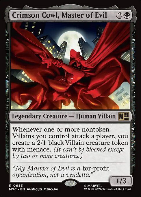 Crimson Cowl, Master of Evil (653) (Foil) - Marvel Super Heroes Commander - Game On