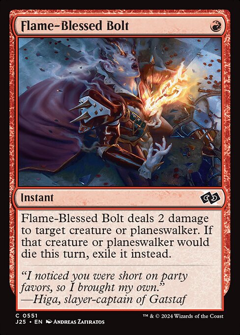 Flame-Blessed Bolt (551) - Foundations Jumpstart - Game On