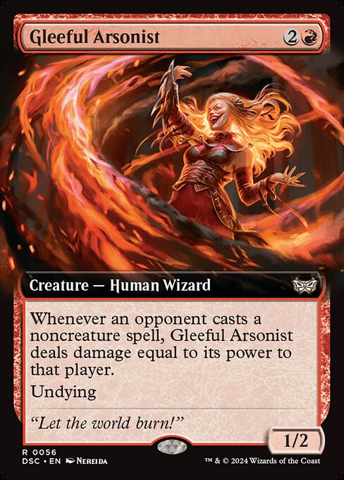 Gleeful Arsonist (56) - EXTENDED ART - Duskmourn: House of Horror Commander - Game On
