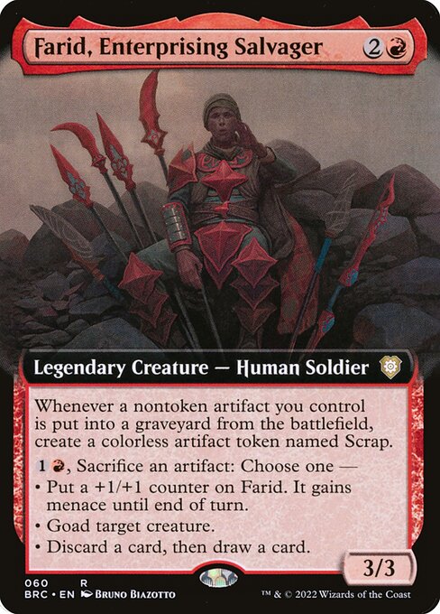 Farid, Enterprising Salvager (60) - EXTENDED ART - The Brothers' War Commander - Game On
