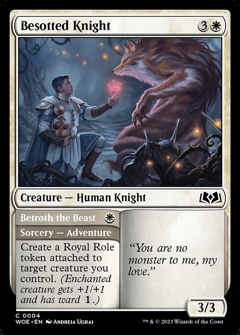 Besotted Knight // Betroth the Beast (4) (Foil) - Wilds of Eldraine - Game On