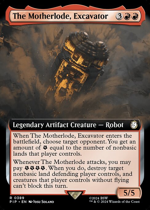The Motherlode, Excavator (389) - EXTENDED ART - Fallout - Game On