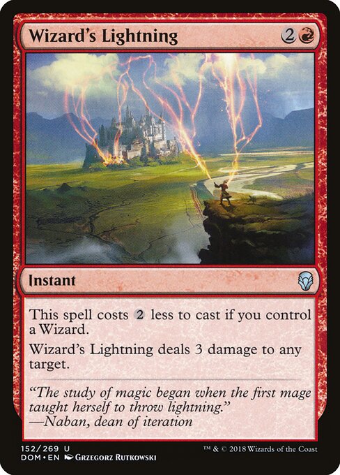 Wizard's Lightning (152) - Dominaria - Game On