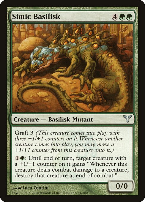 Simic Basilisk (91) (Foil) - Dissension - Game On