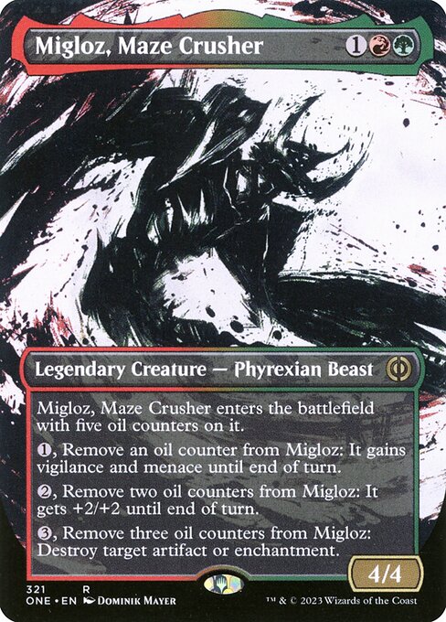 Migloz, Maze Crusher (321) - BORDERLESS - Phyrexia: All Will Be One - Game On