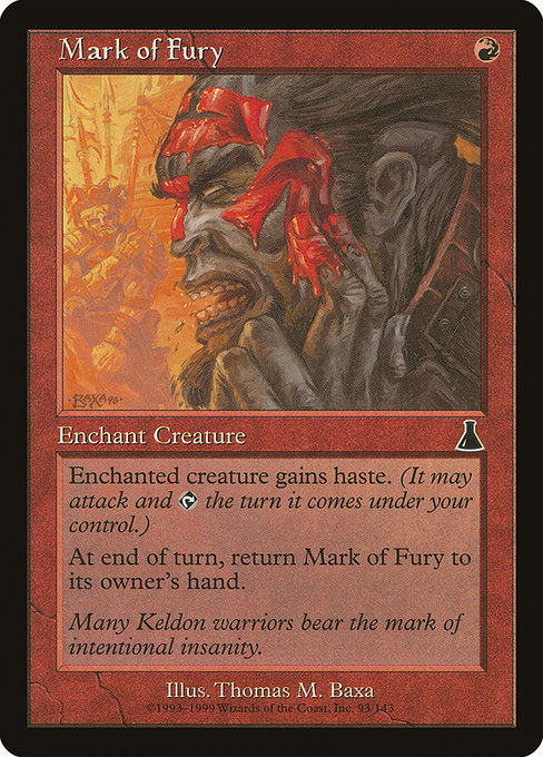 Mark of Fury (93) - Urza's Destiny - Game On