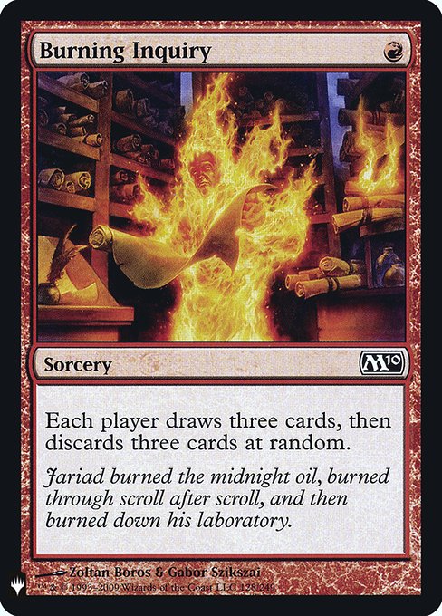 Burning Inquiry (M10-128) - The List - Game On
