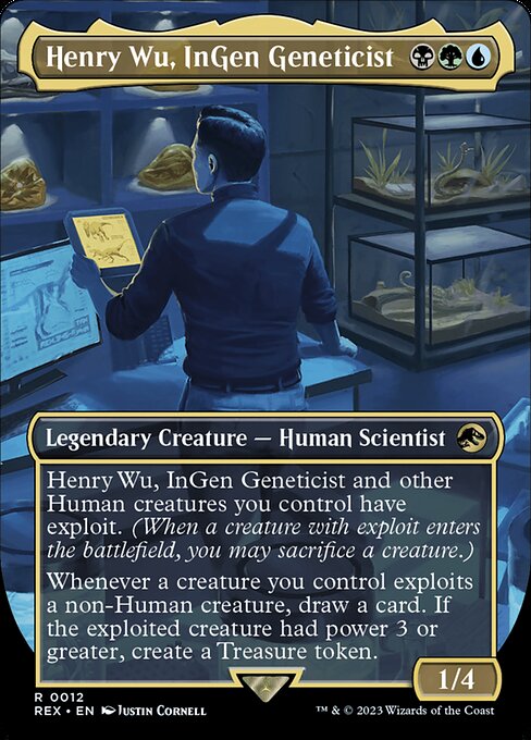 Henry Wu, InGen Geneticist (12) - BORDERLESS - FULL ART (Foil) - Jurassic World Collection - Game On