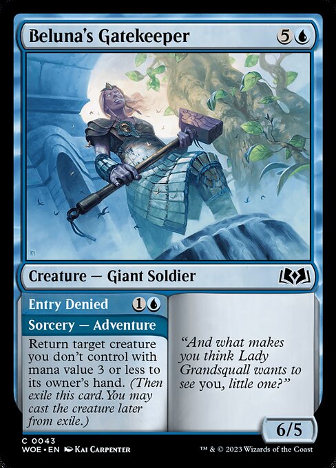Beluna's Gatekeeper // Entry Denied (43) - Wilds of Eldraine - Game On