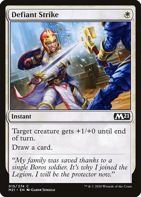 Defiant Strike (15) (Foil) - Core Set 2021 - Game On