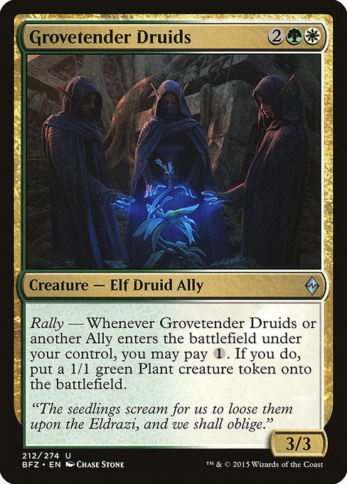 Grovetender Druids (212) (Foil) - Battle for Zendikar - Game On