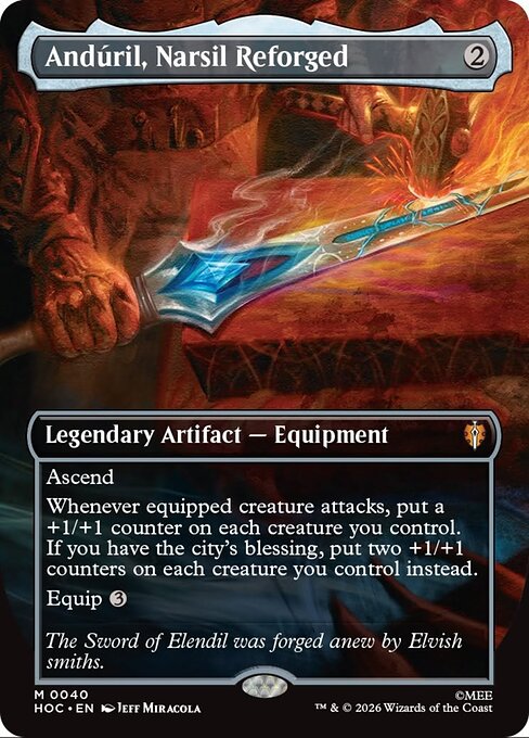 Andúril, Narsil Reforged (40) - BORDERLESS (Foil) - The Hobbit Eternal - Game On