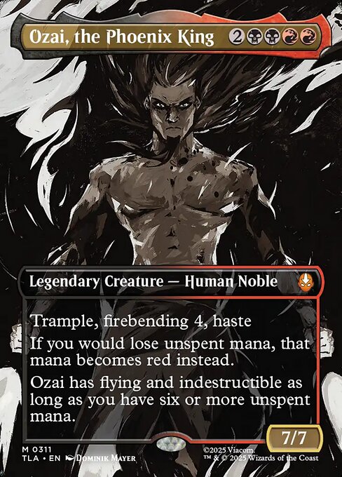 Ozai, the Phoenix King (311) - BORDERLESS - FULL ART - Avatar: The Last Airbender - Game On