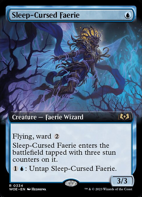 Sleep-Cursed Faerie (334) - EXTENDED ART (Foil) - Wilds of Eldraine - Game On