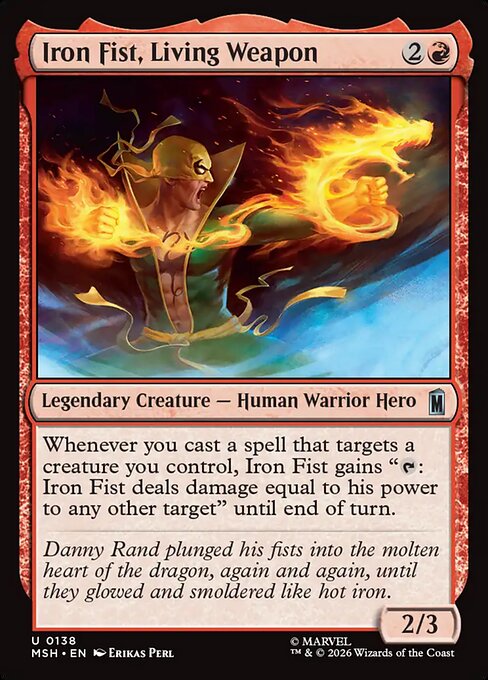 Iron Fist, Living Weapon (138) (Foil) - Marvel Super Heroes - Game On