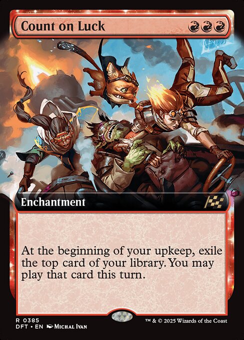 Count on Luck (385) - EXTENDED ART (Foil) - Aetherdrift - Game On
