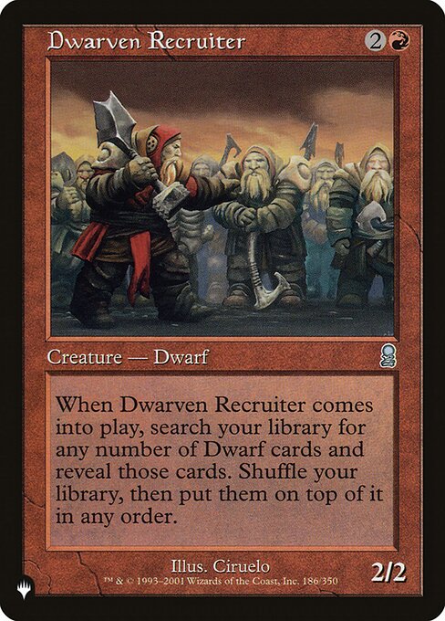 Dwarven Recruiter (ODY-186) - The List - Game On