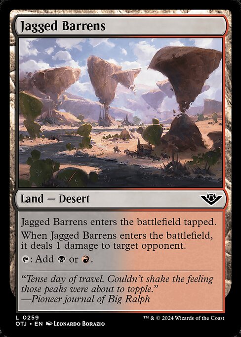 Jagged Barrens (259) (Foil) - Outlaws of Thunder Junction - Game On