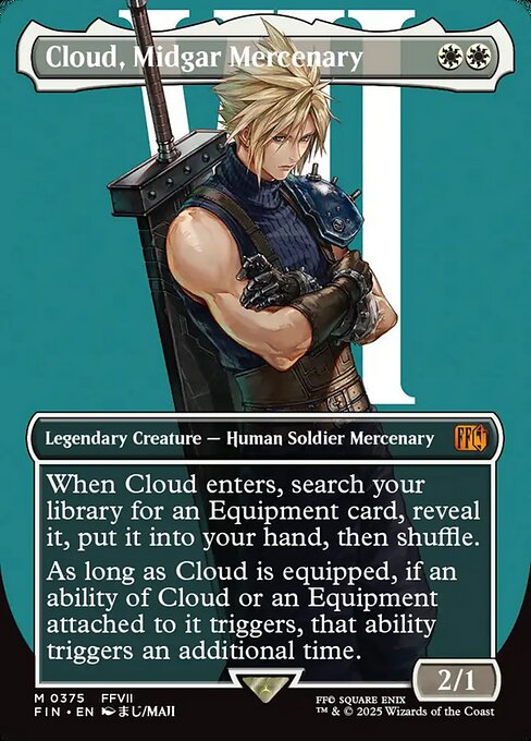 Cloud, Midgar Mercenary (375) - BORDERLESS - FULL ART - Final Fantasy - Game On