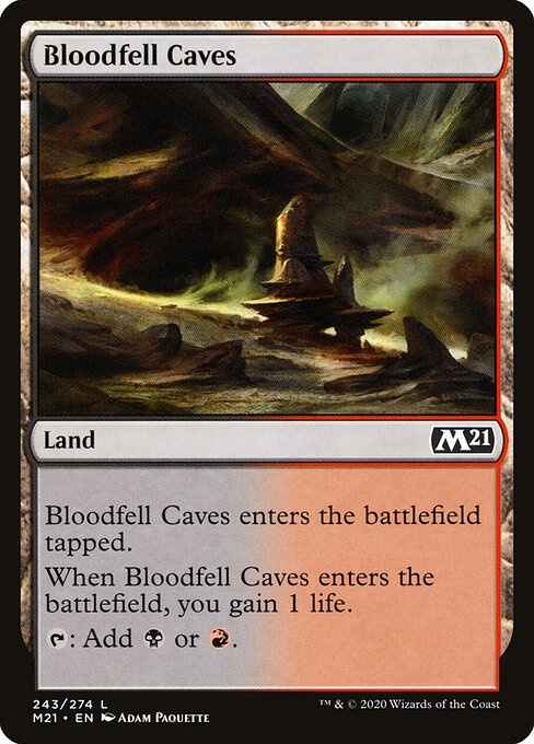 Bloodfell Caves (243) (Foil) - Core Set 2021 - Game On