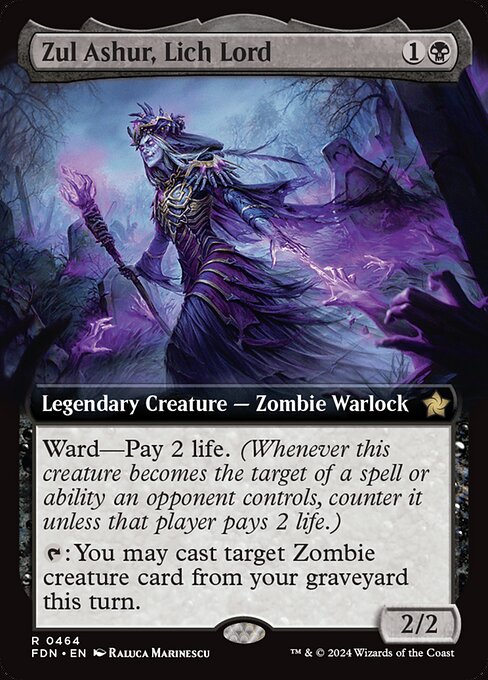 Zul Ashur, Lich Lord (464) - EXTENDED ART - Foundations - Game On