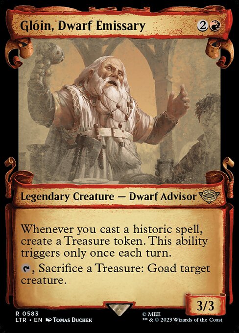 Glóin, Dwarf Emissary (583) - SHOWCASE (Foil) - The Lord of the Rings: Tales of Middle-earth - Game On
