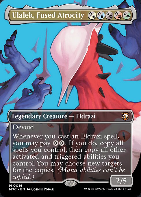 Ulalek, Fused Atrocity (16) - BORDERLESS - FULL ART (Foil) - Modern Horizons 3 Commander - Game On