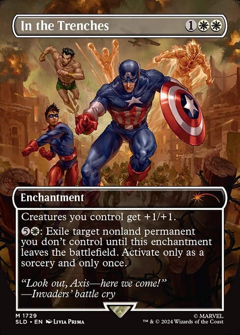In the Trenches (1729) - BORDERLESS - FULL ART (Foil) - Secret Lair Drop - Game On