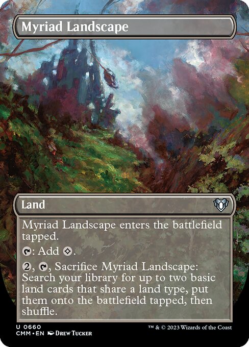 Myriad Landscape (660) - BORDERLESS - FULL ART - Commander Masters - Game On