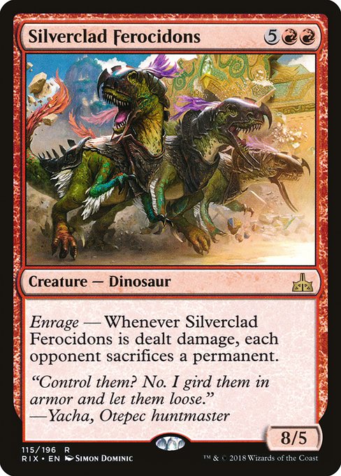 Silverclad Ferocidons (115) - Rivals of Ixalan - Game On