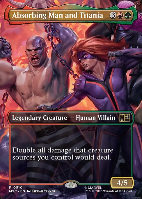 Absorbing Man and Titania (510) - BORDERLESS (Foil) - Marvel Super Heroes Commander - Game On