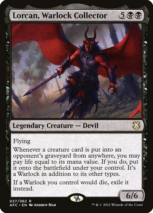 Lorcan, Warlock Collector (27) - Forgotten Realms Commander - Game On