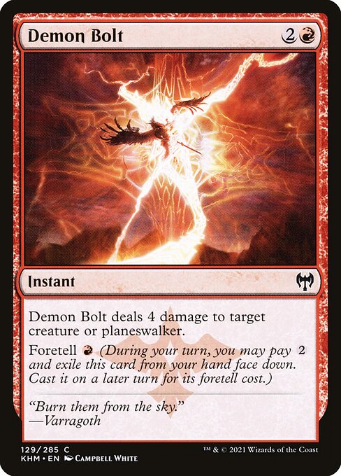 Demon Bolt (129) (Foil) - Kaldheim - Game On