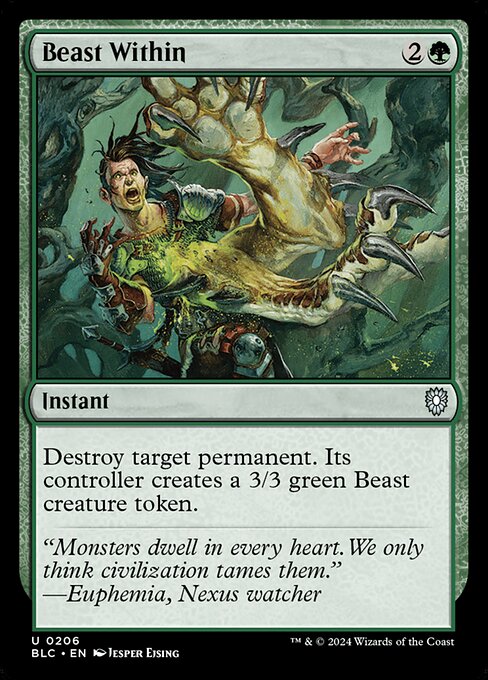 Beast Within (206) - Bloomburrow Commander - Game On