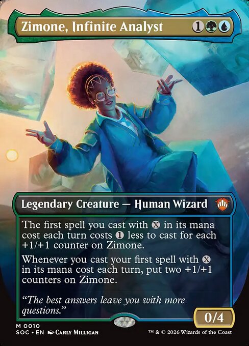 Zimone, Infinite Analyst (10) - BORDERLESS - FULL ART - Secrets of Strixhaven Commander - Game On
