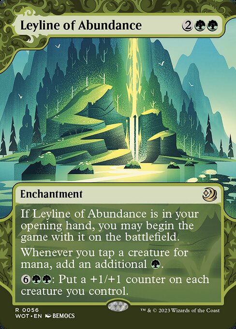 Leyline of Abundance (56) - BORDERLESS - Wilds of Eldraine: Enchanting Tales - Game On