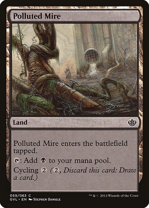 Polluted Mire (59) - Duel Decks Anthology: Garruk vs. Liliana - Game On