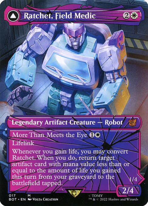 Ratchet, Field Medic // Ratchet, Rescue Racer (17) - BORDERLESS - FULL ART - Transformers - Game On