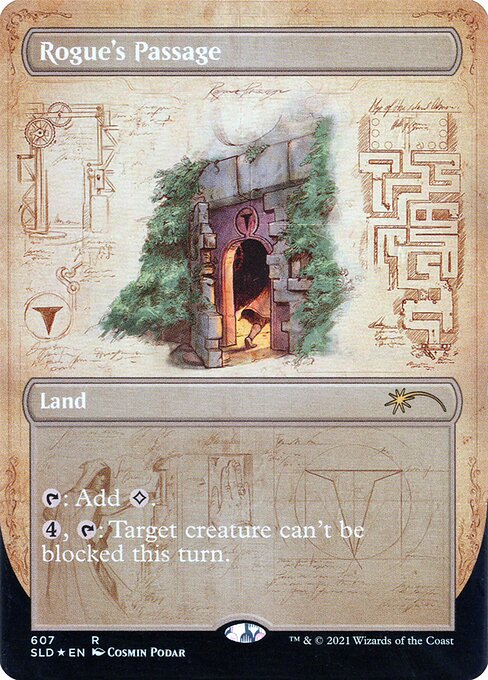 Rogue's Passage (607) - BORDERLESS - FULL ART (Foil) - Secret Lair Drop - Game On