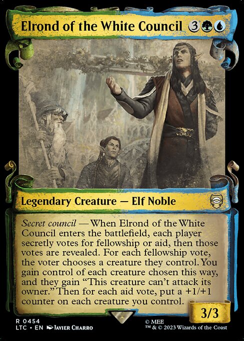 Elrond of the White Council (454) - SHOWCASE (Foil) - Tales of Middle-earth Commander - Game On