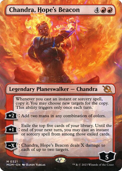 Chandra, Hope's Beacon (321) - BORDERLESS (Foil) - March of the Machine - Game On