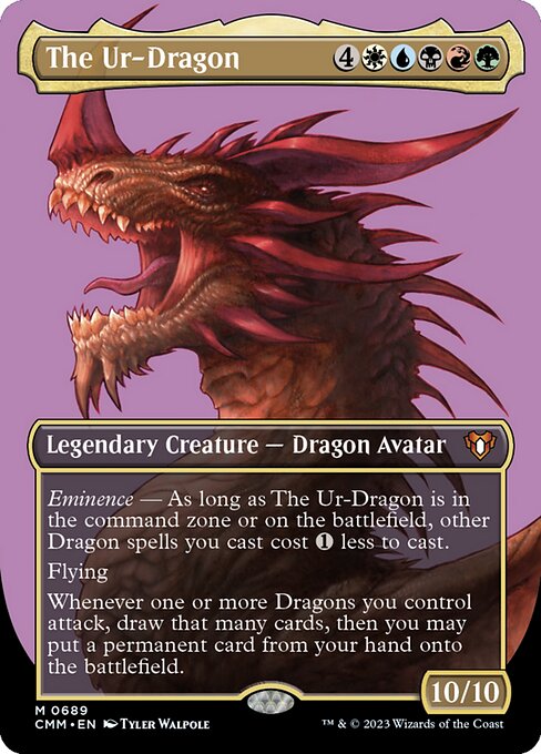 The Ur-Dragon (689) - BORDERLESS - FULL ART - Commander Masters - Game On