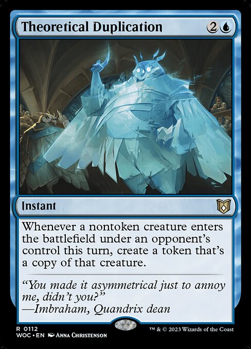 Theoretical Duplication (112) - Wilds of Eldraine Commander - Game On